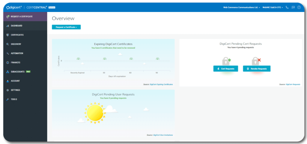 overview-digicert-certcentral